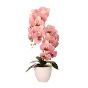 Storczyk Sztuczny Różowy Cętkowany 58cm Orchidea W Doniczce Kwiat Ozdobny