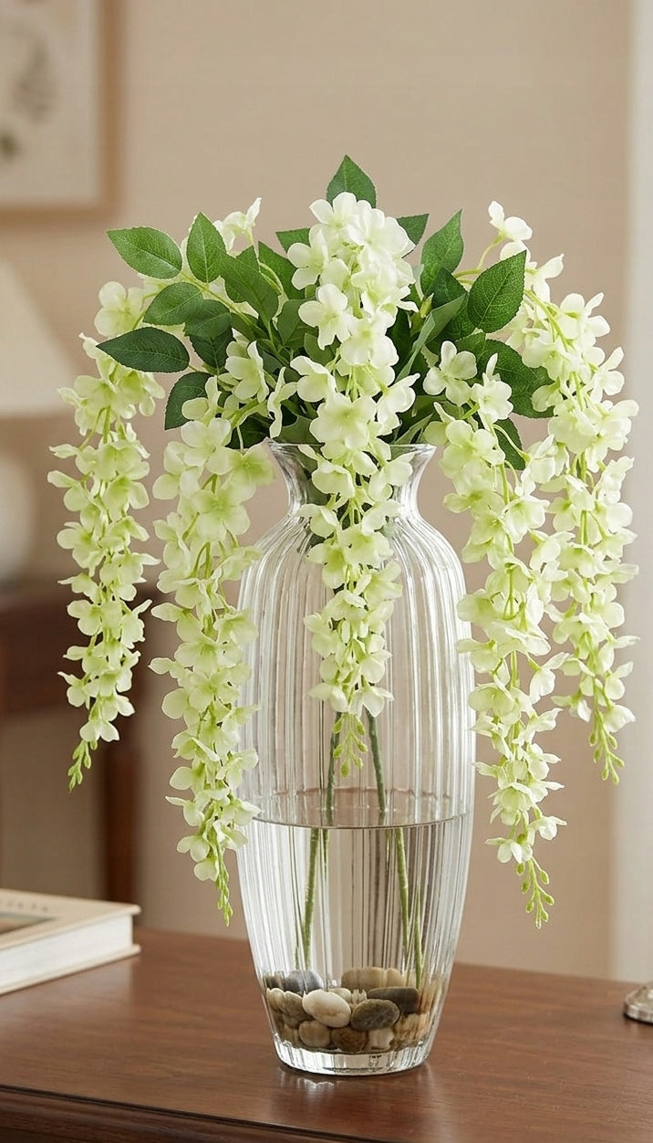 Wisteria Sztuczne Kwiaty Girlanda 65CM Kwiaty Wiszące Balkon Ślub