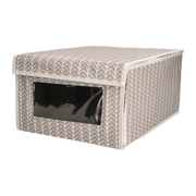 Organizer tekstylny jodełka z oknem 34x29x19 cm pudełko do szafy domu biura