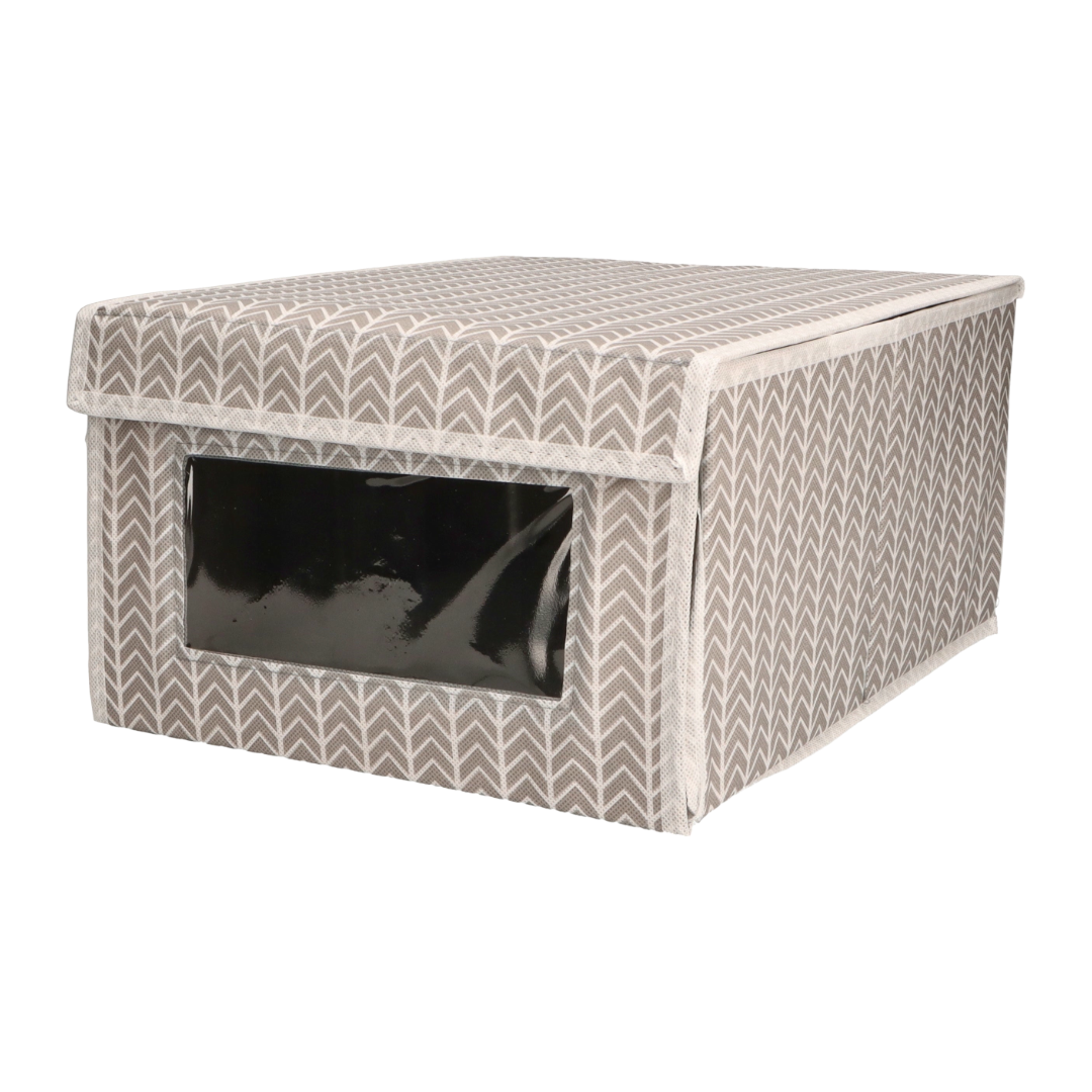 Organizer tekstylny jodełka z oknem 34x29x19 cm pudełko do szafy domu biura