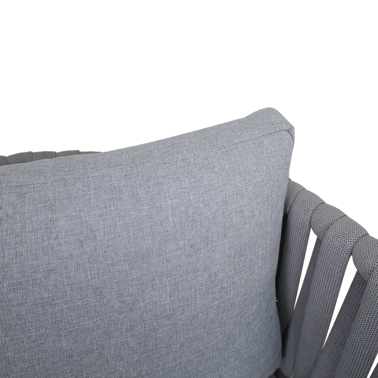 Zestaw Mebli Ogrodowych Aluminium Sofa 2x Fotek Stolik Szary