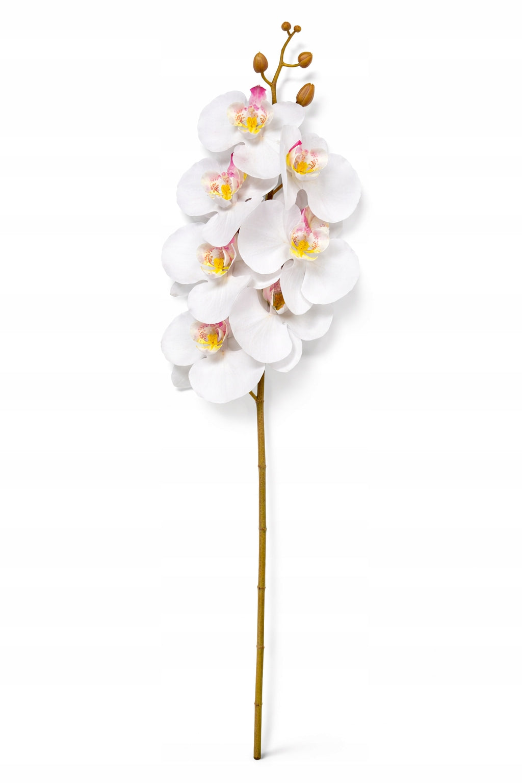 KWIAT SZTUCZNY STORCZYK 92 CM POJEDYNCZA GAŁĄZKA ORCHIDEA DUŻE KWIATY