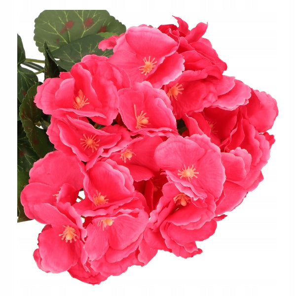 Pelargonia Sztuczna BUKIET 32 cm Realistyczna KWIAT DEKORACYJNY MALINOWY