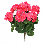 Sztuczna Pelargonia Malinowa Bukiet 7 Gałązek 37 cm Realistyczna Ozdoba