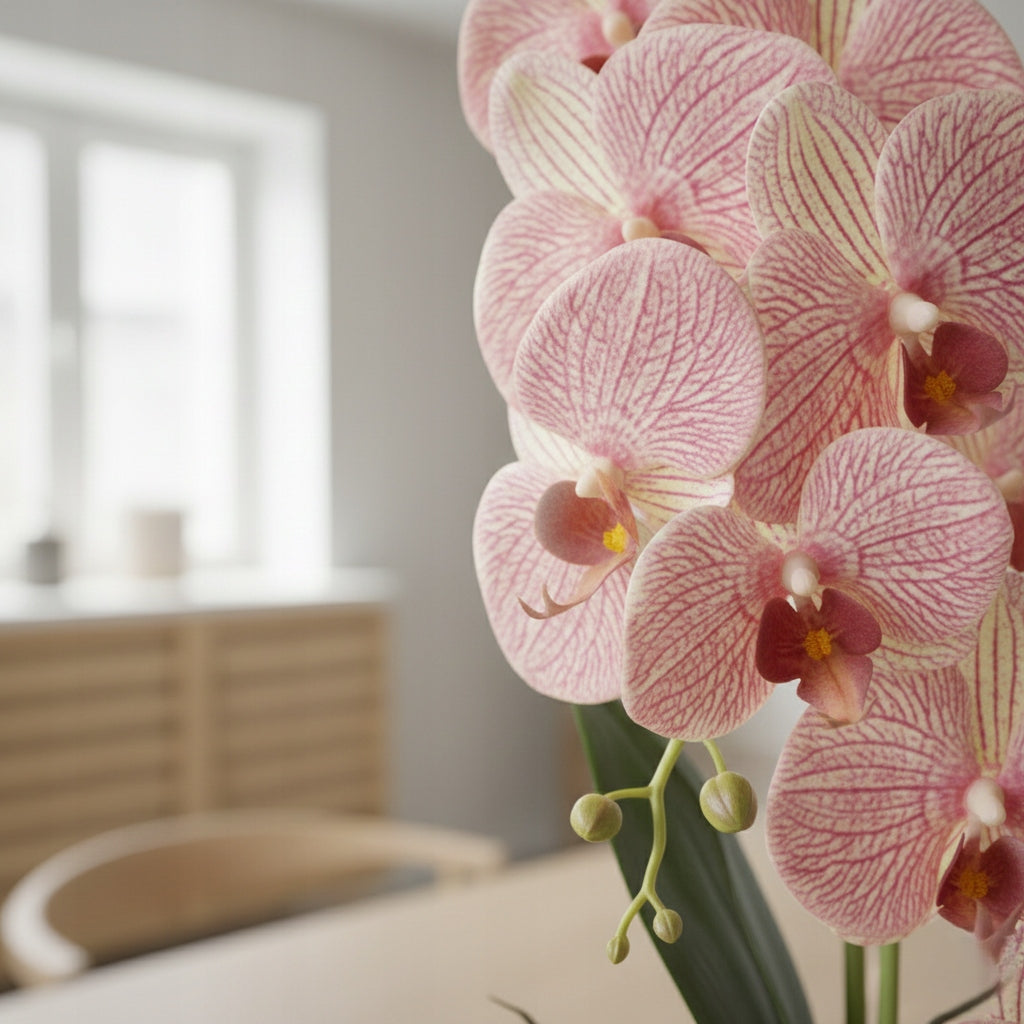 Storczyk w Doniczce Ciemny Różowy 58 cm Kwiat Sztuczny Orchidea Doniczkowy