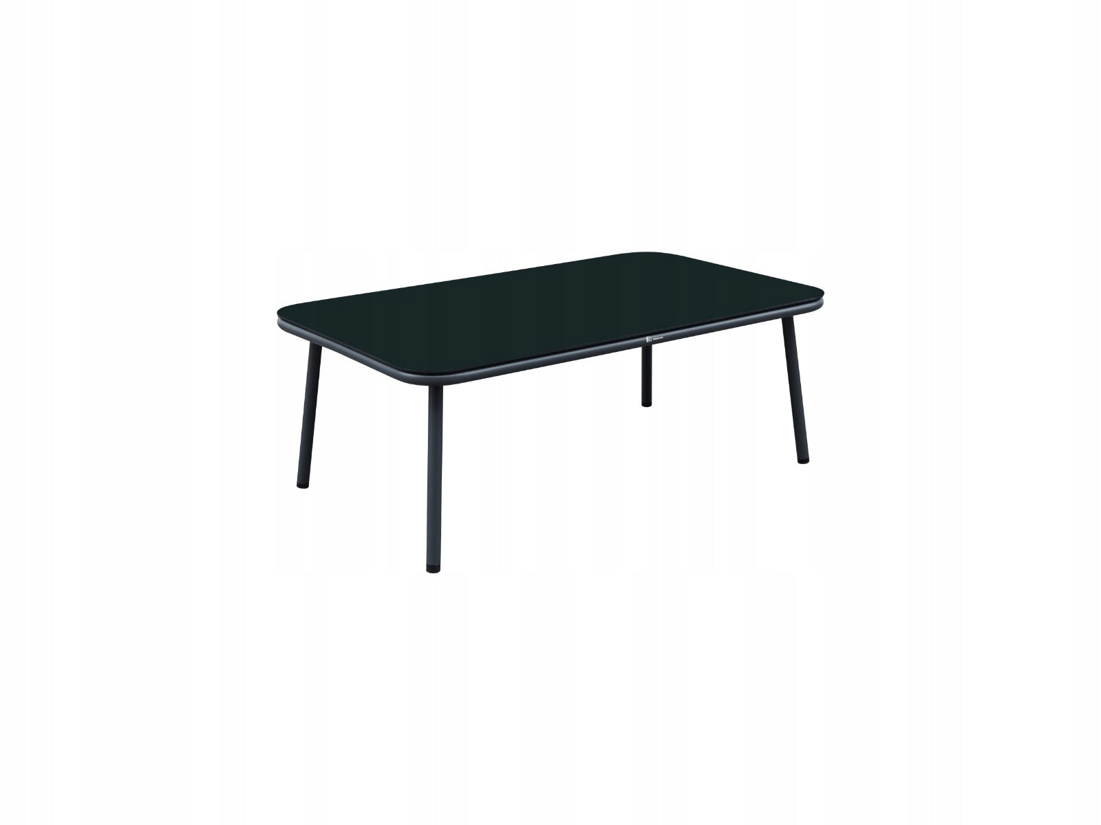 Zestaw mebli ogrodowych antracyt aluminiowa sofa 2 fotele stolik sznurowany