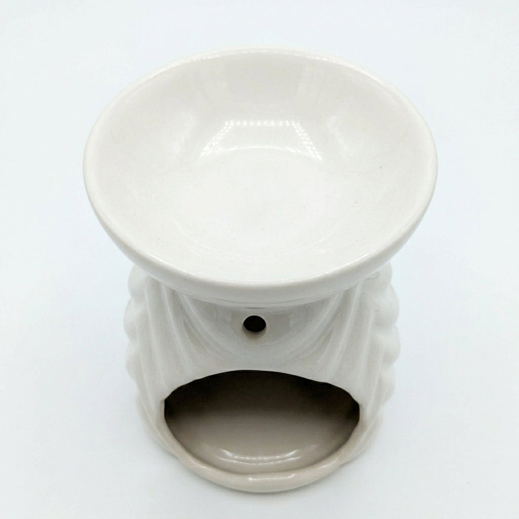Kominek Ceramiczny Biały Podgrzewacz Zapachowy