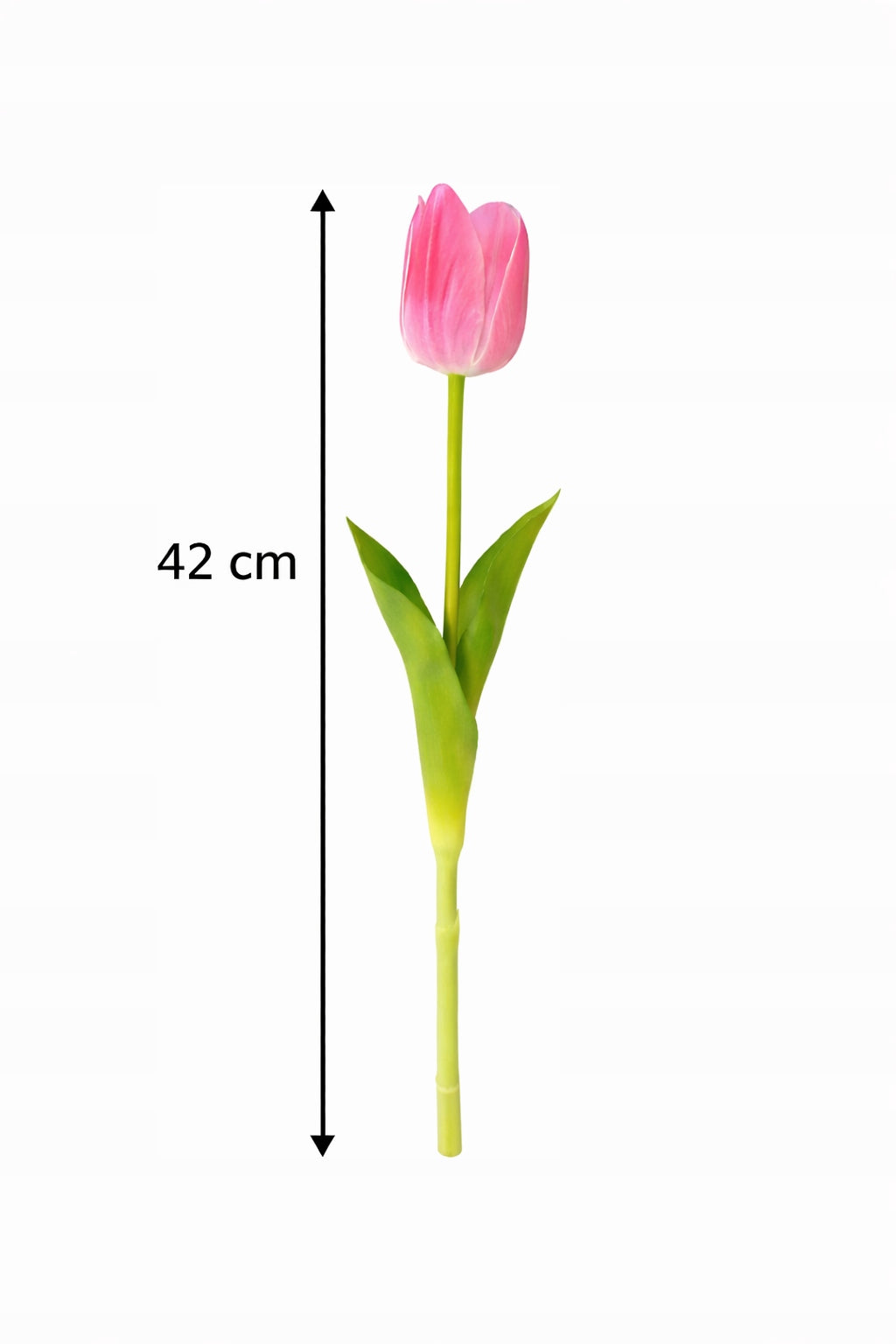 TULIPAN PIANKOWY POJEDYNCZY 42 CM WIOSENNA DEKORACJA WAZONU KOLOR CZERWONY
