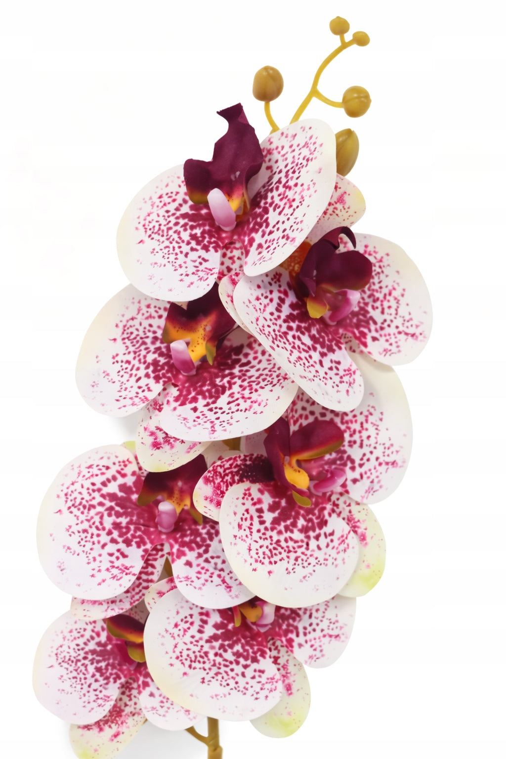 KWIAT SZTUCZNY STORCZYK 92 CM POJEDYNCZA GAŁĄZKA ORCHIDEA DUŻE KWIATY