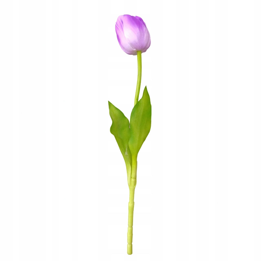 TULIPAN PIANKOWY POJEDYNCZY 42 CM WIOSENNA DEKORACJA WAZONU KOLOR FIOLETOWY