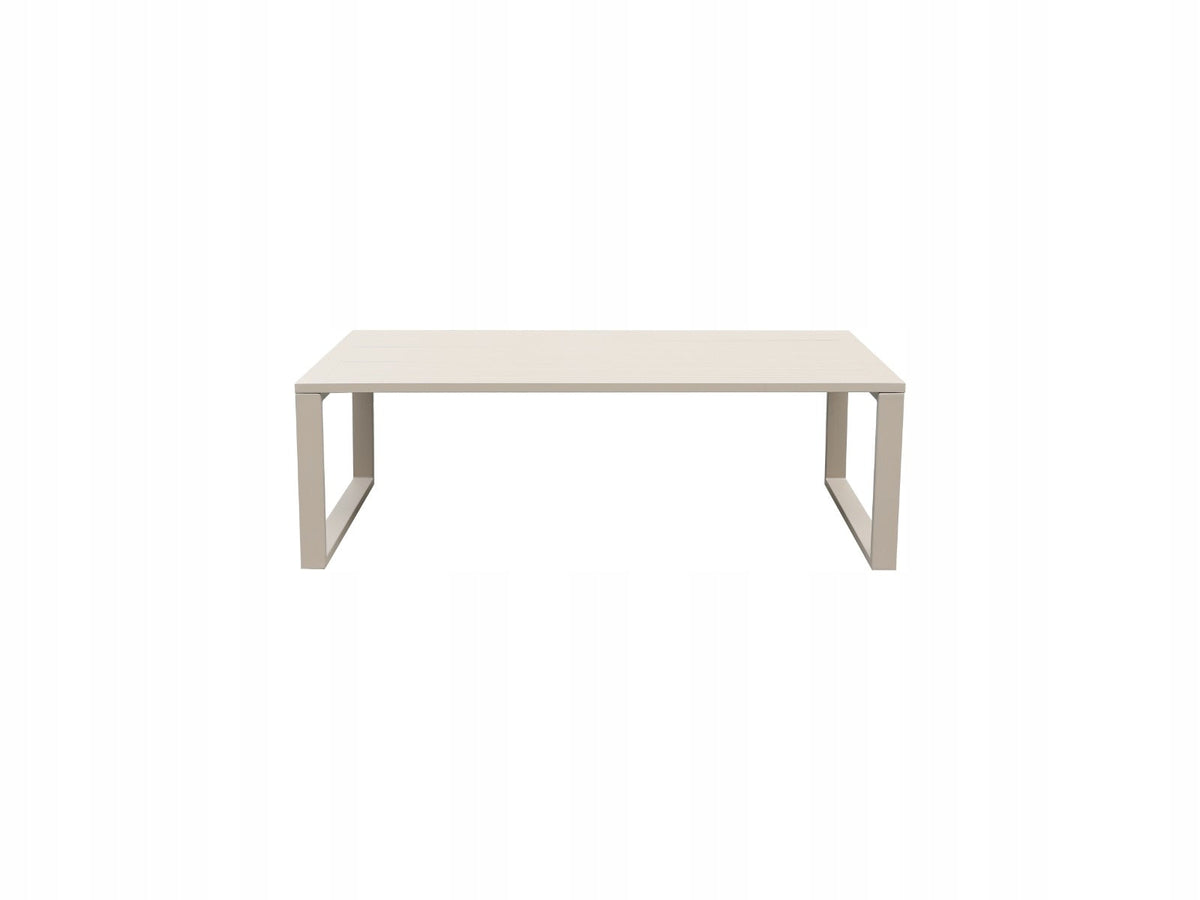 Beżowy zestaw mebli ogrodowych tarasowych 4 el. aluminiowych sofa, kanapa