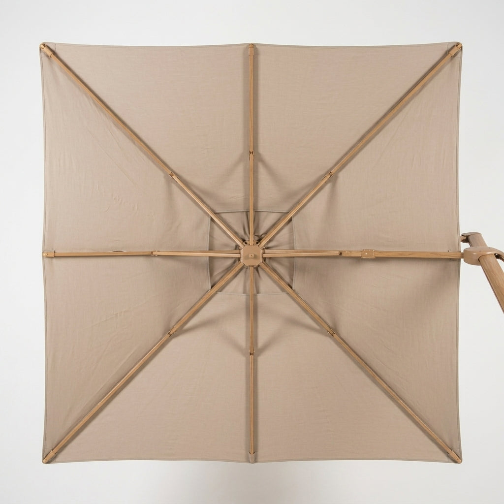 Parasol Ogrodowy  Kwadratowy śr.300 cm Beżowy