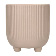 Doniczka Osłonka Kolor Szara 15cm Ceramiczna na Trzech Nóżkach Designerska Donica