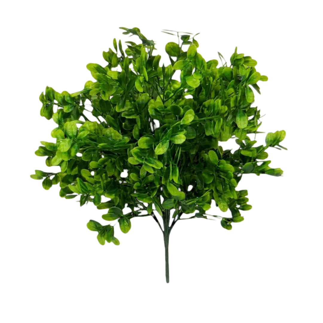Sztuczna gałązka bukszpanu 50 cm, 18 gałązek, realistyczna dekoracja do wnętrz i kompozycji florystycznych