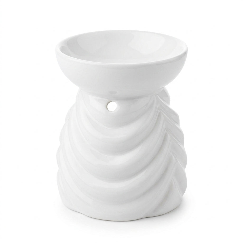 Kominek Ceramiczny Biały Podgrzewacz Zapachowy