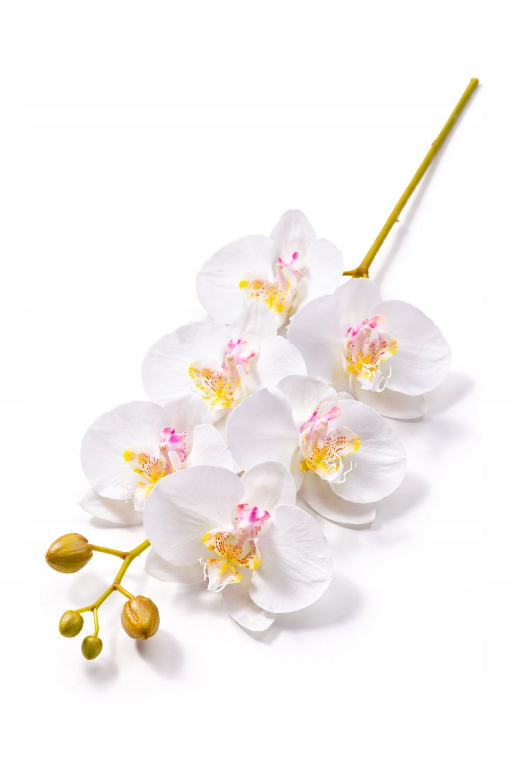 KWIAT SZTUCZNY STORCZYK 92 CM POJEDYNCZA GAŁĄZKA ORCHIDEA DUŻE KWIATY