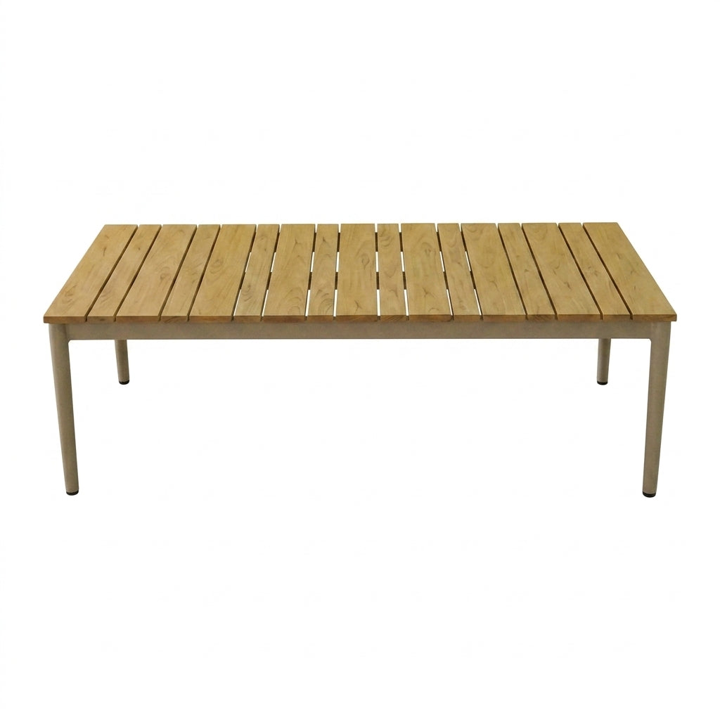 Zestaw Ogrodowy Aluminium Splot Linowy Stolik Beżowy