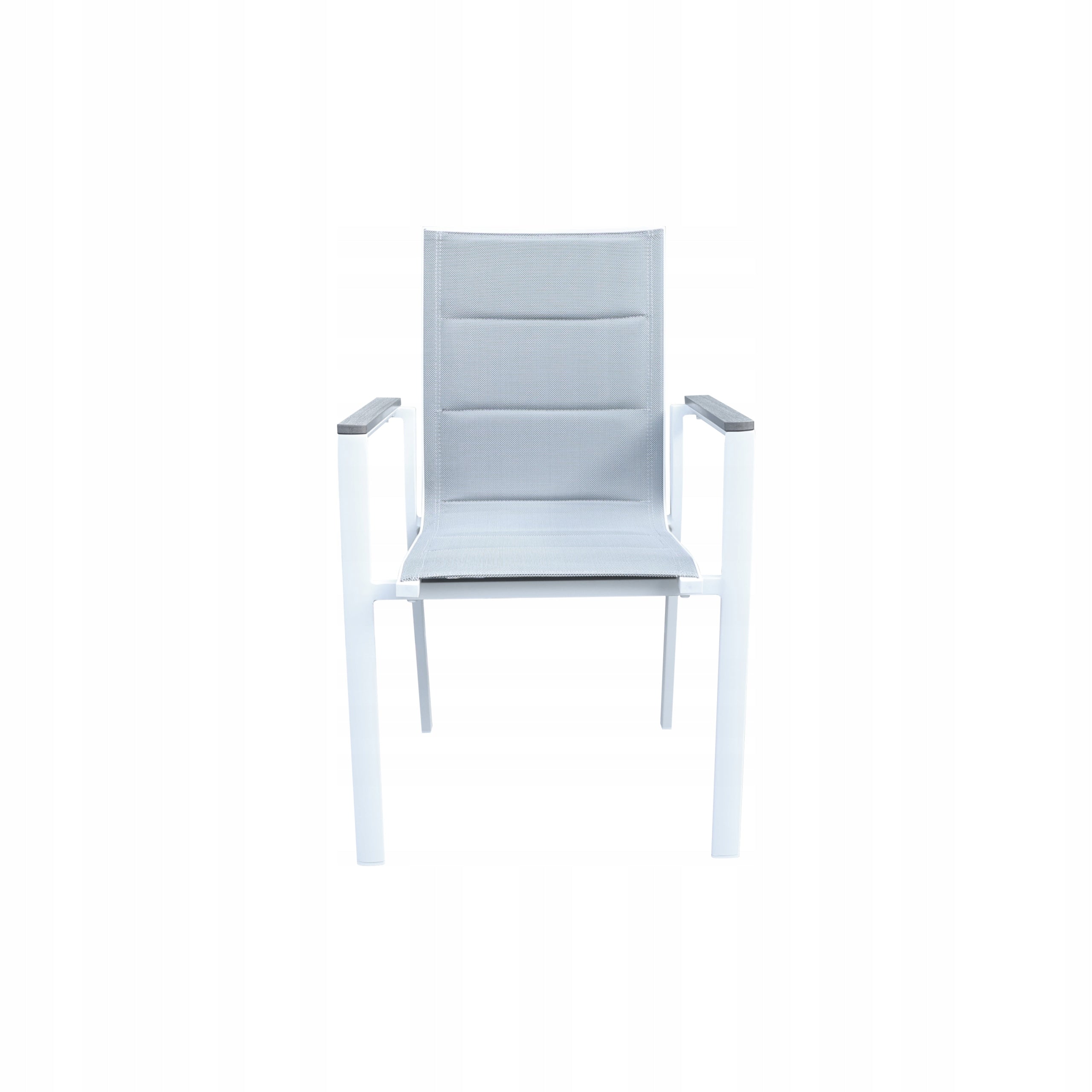 Krzesło Ogrodowe Aluminiowe Białe 56x65x88 cm Komfortowe Wytrzymałe Pianka