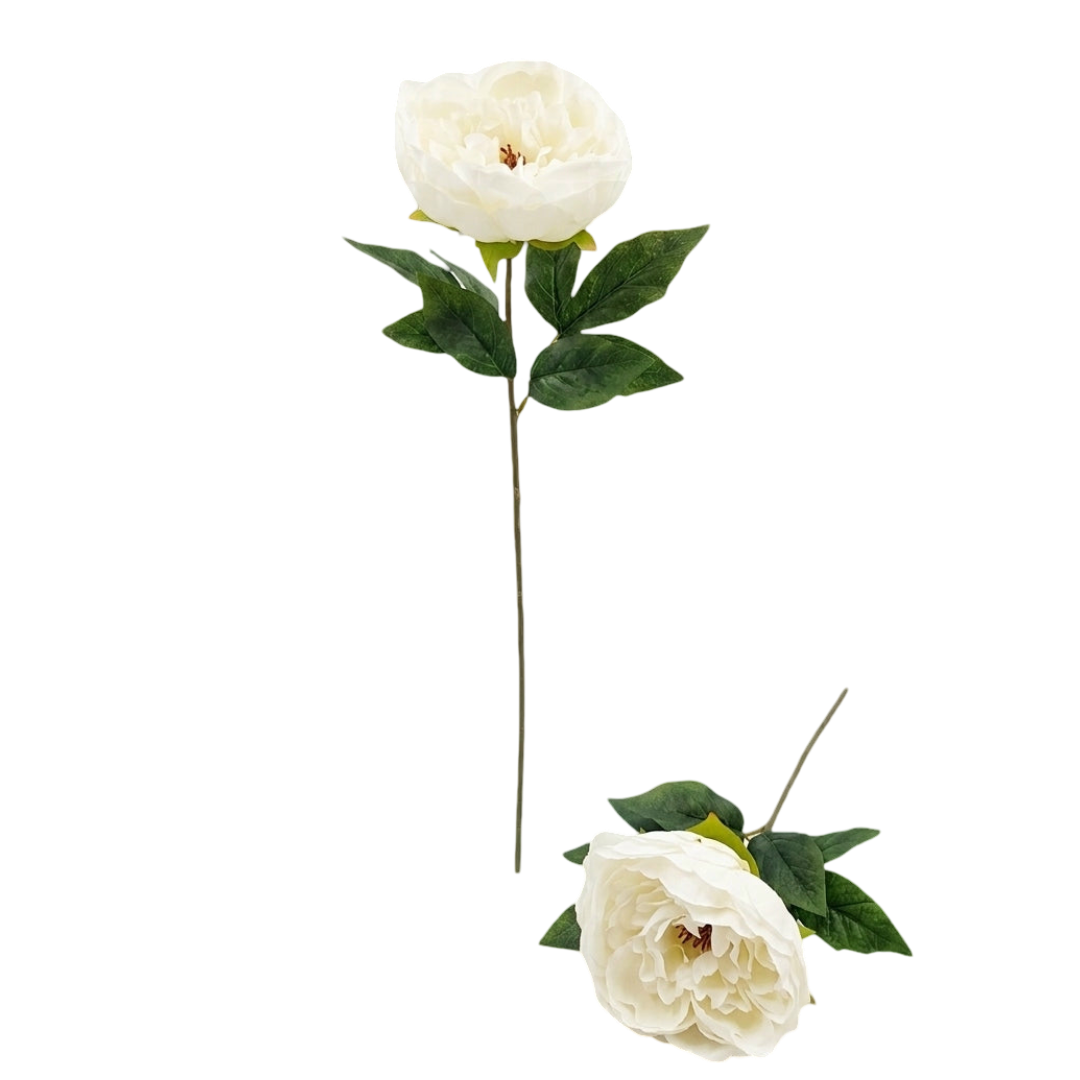 Piwonia 57 cm Sztuczna Gałązka Duży Kwiat Naturalny Efekt
