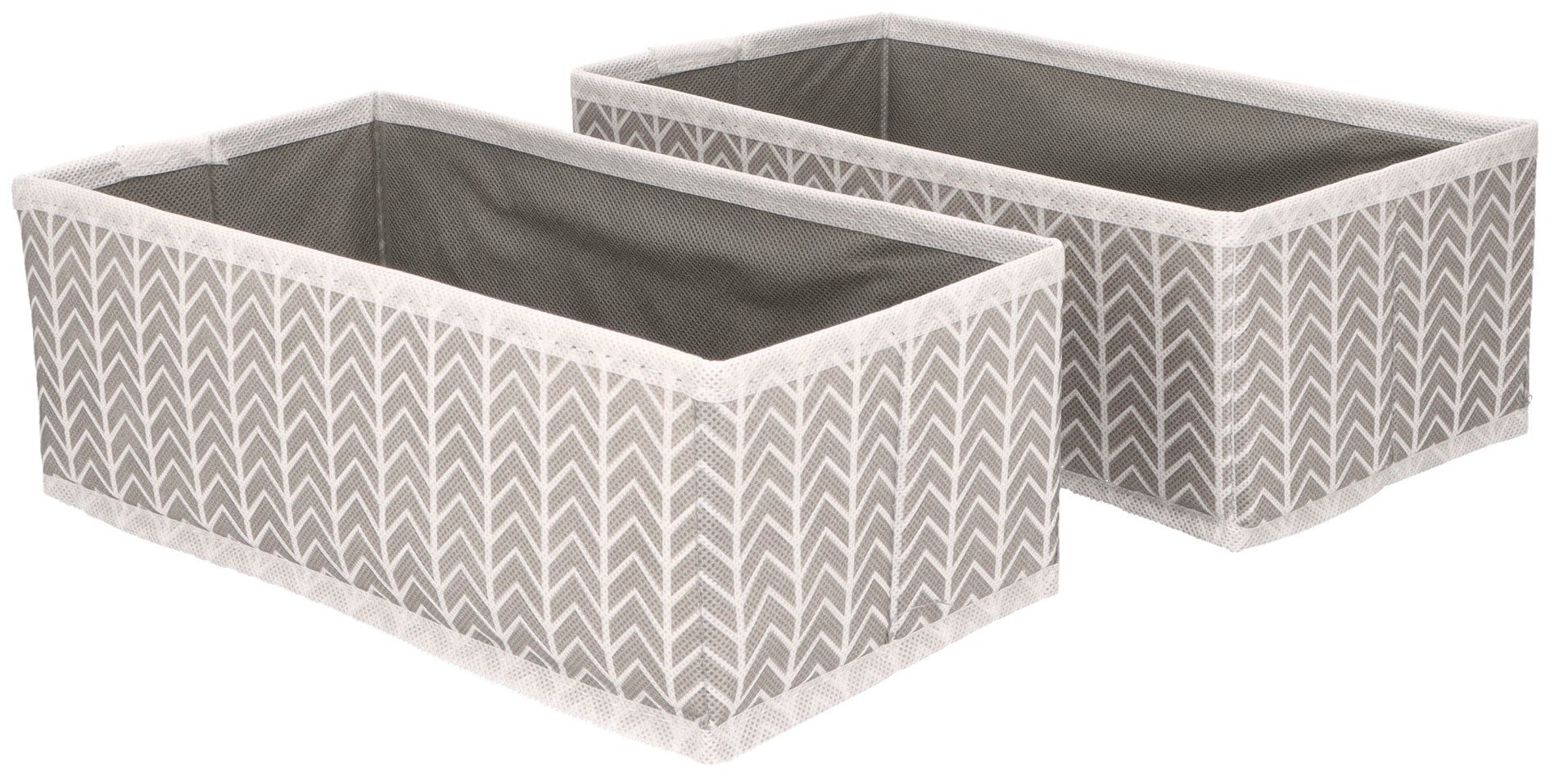 Organizer tekstylny Jodełka 28x14x10 cm komplet 2 sztuk do szafy domu biura