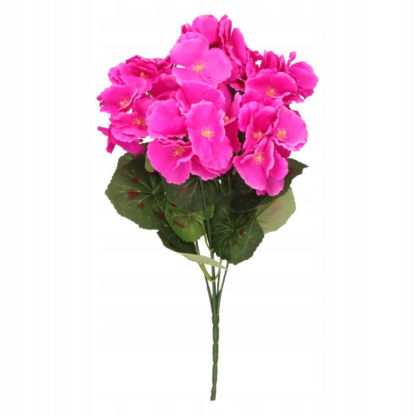 Pelargonia Sztuczna BUKIET 32 cm Realistyczna KWIAT DEKORACYJNY RÓŻOWY DUŻY
