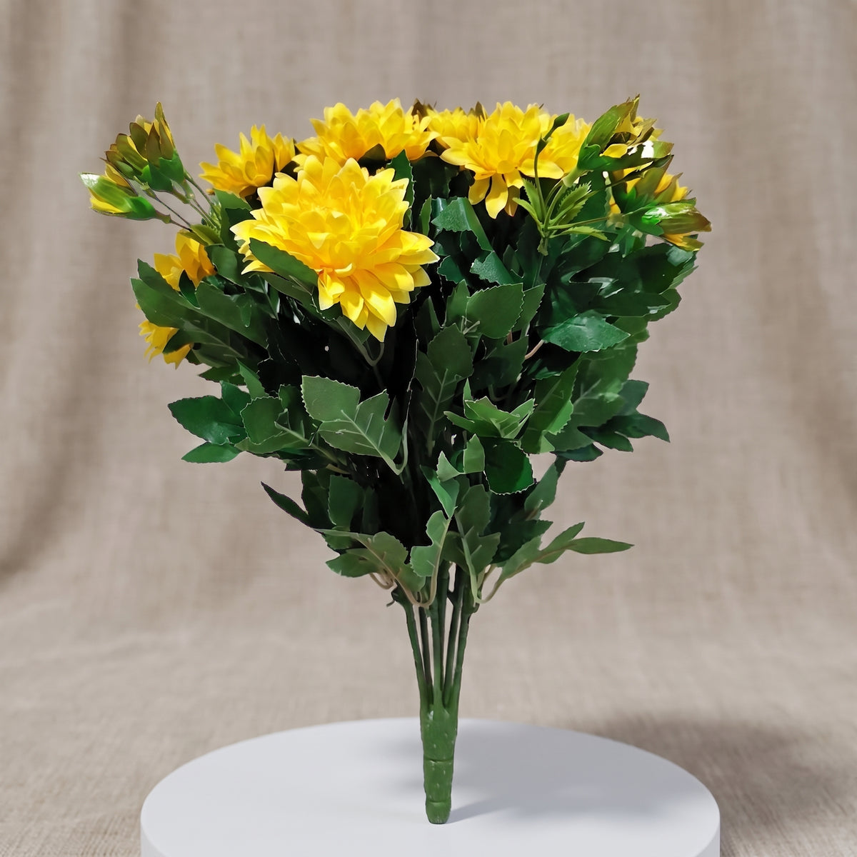 Sztuczna chryzantema żółta 40 cm bukiet