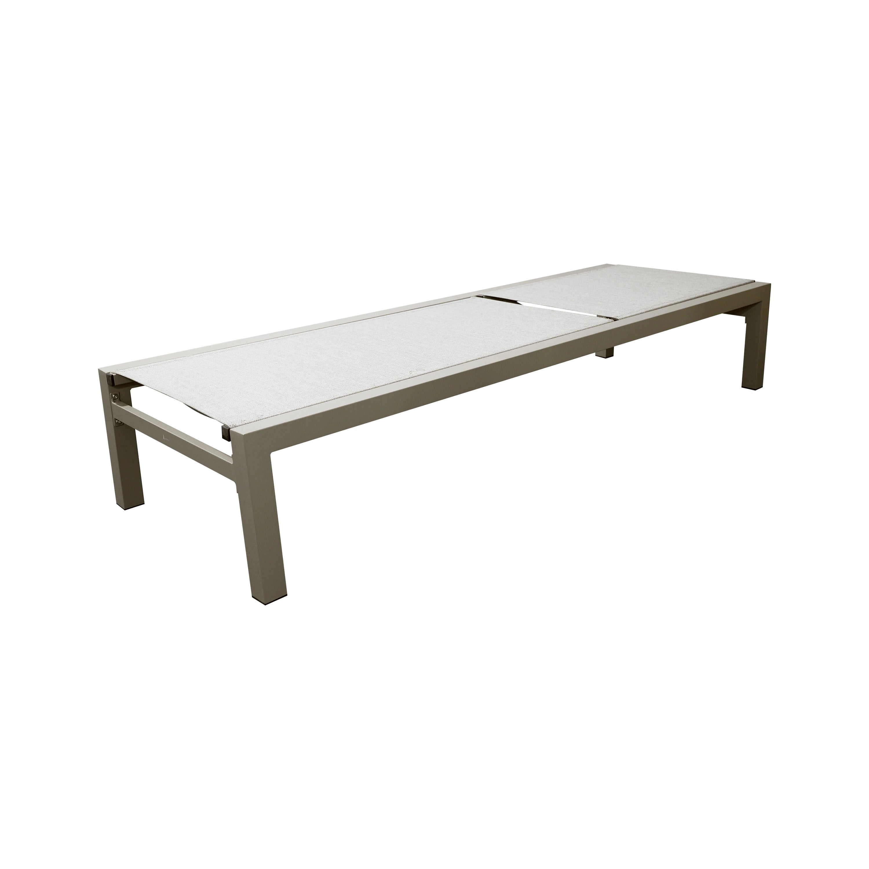 Leżak Ogrodowy Basenowy Aluminium Beżowy na Taras 190x65x30 cm