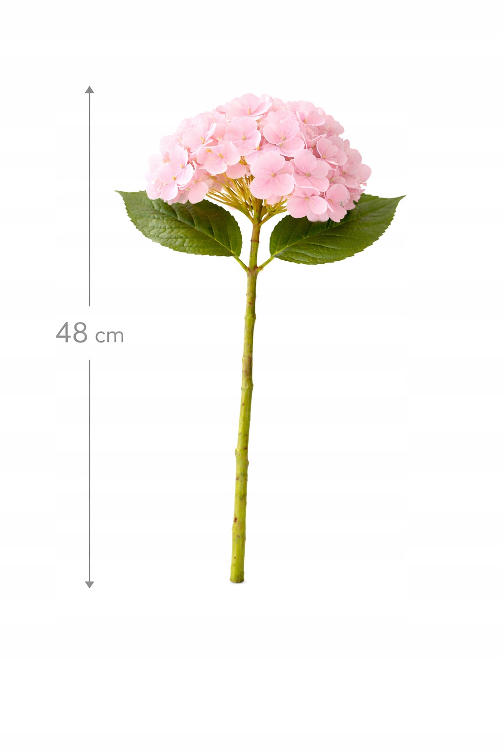 KWIAT SZTUCZNY HORTENSJA 48 CM DUŻY KWIAT REALISTYCZNY WYGLĄD JASNY RÓŻ