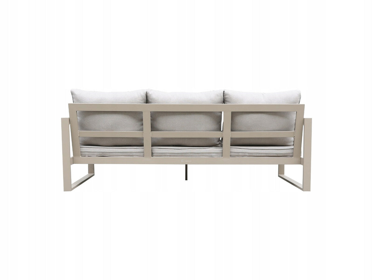 Beżowy zestaw mebli ogrodowych tarasowych 4 el. aluminiowych sofa, kanapa