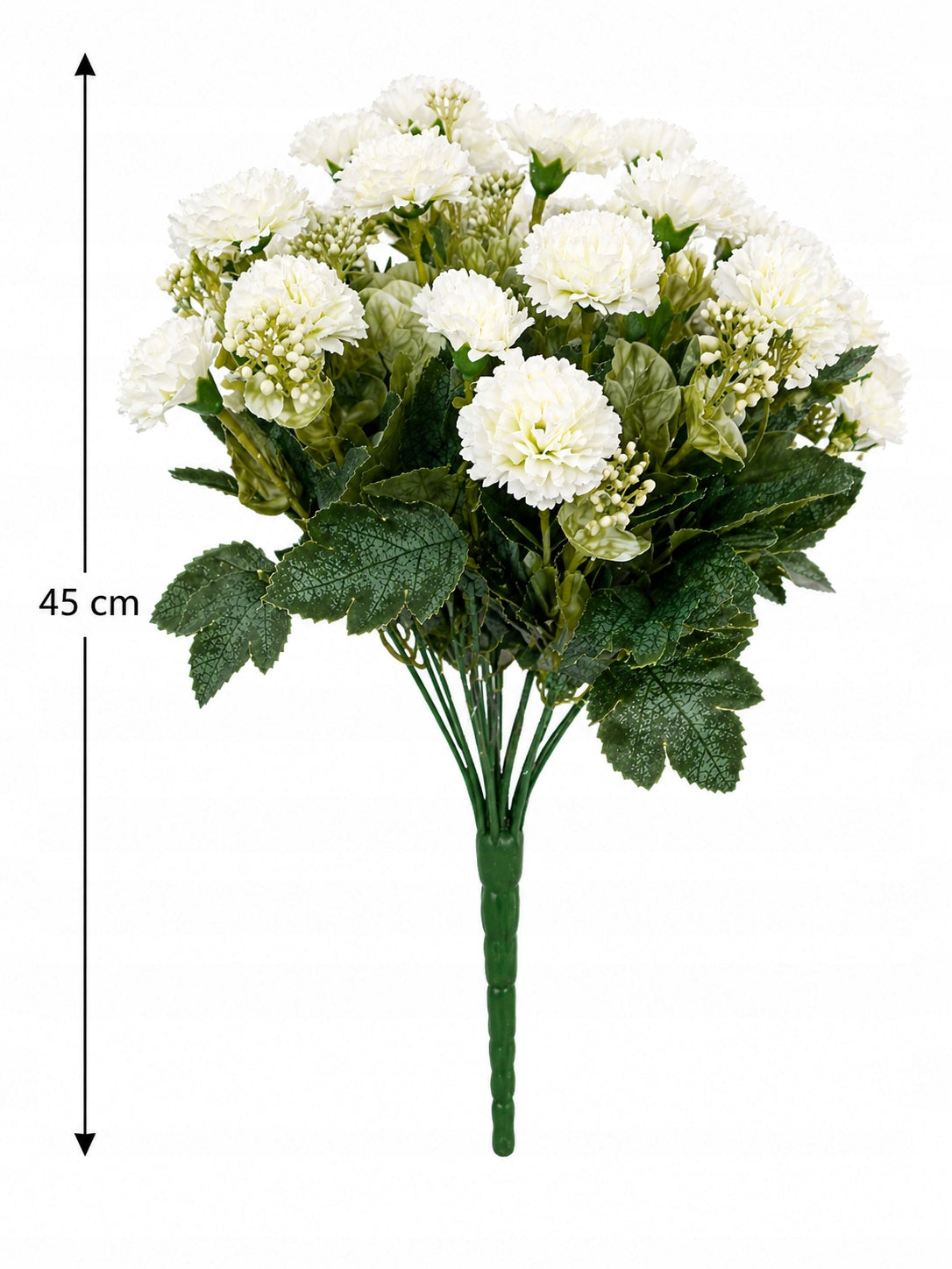 Kwiat Sztuczny Goździk Bukiet 45cm Biały Do Wazonu Salon Dekoracja Stołu