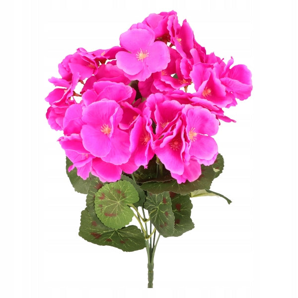 Pelargonia Sztuczna BUKIET 32 cm Realistyczna KWIAT DEKORACYJNY RÓŻOWY DUŻY