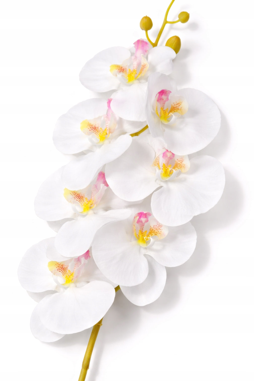 KWIAT SZTUCZNY STORCZYK 92 CM POJEDYNCZA GAŁĄZKA ORCHIDEA DUŻE KWIATY