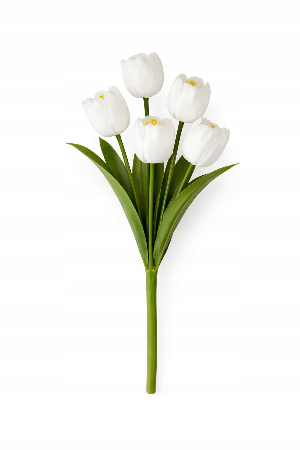 TULIPAN BUKIET TULIPANÓW SZTUCZNYCH PIANKOWYCH 53CM BIAŁE TULIPANY