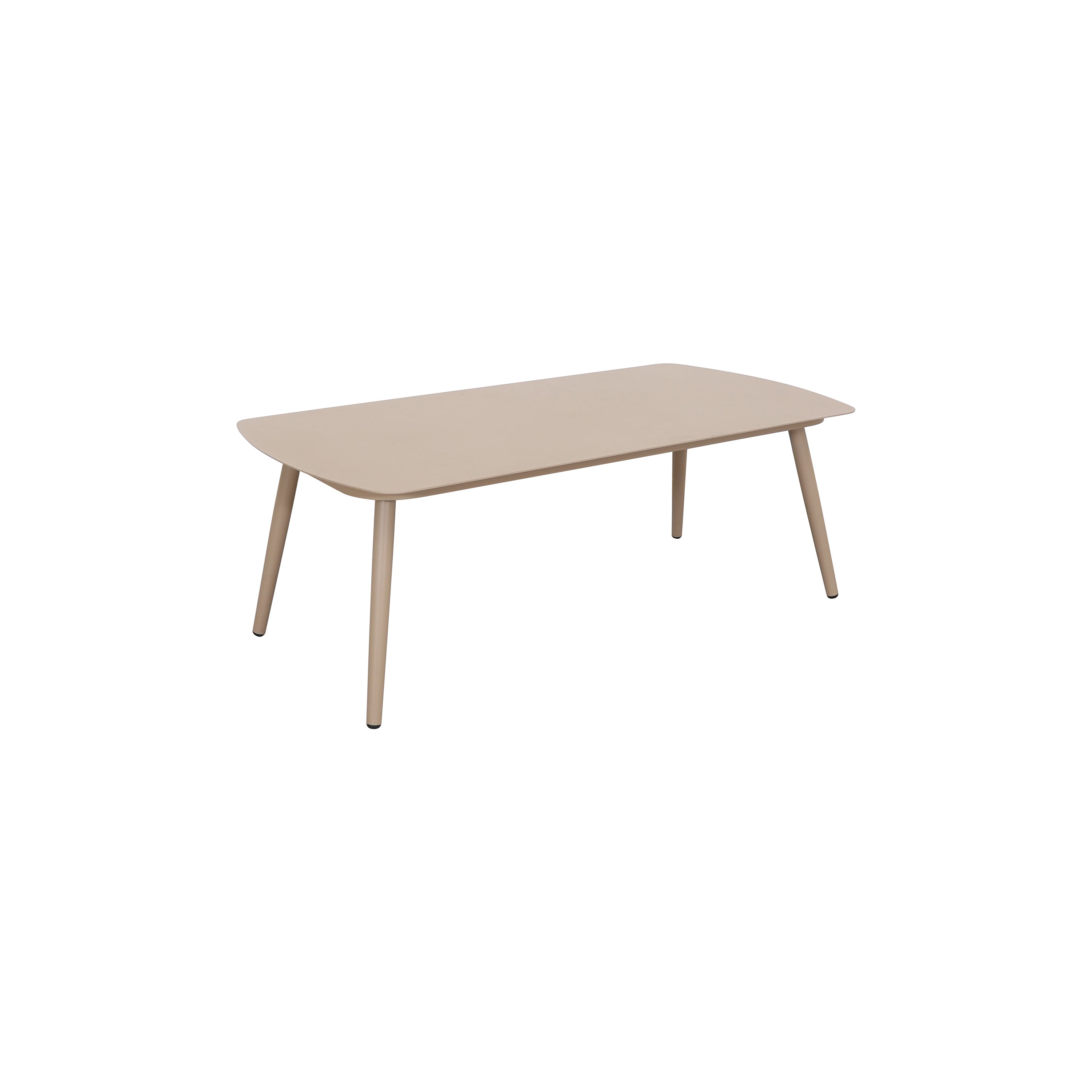 Zestaw Mebli Ogrodowych Sofa Stolik Fotel x2 Beżowy Drewnopodobny