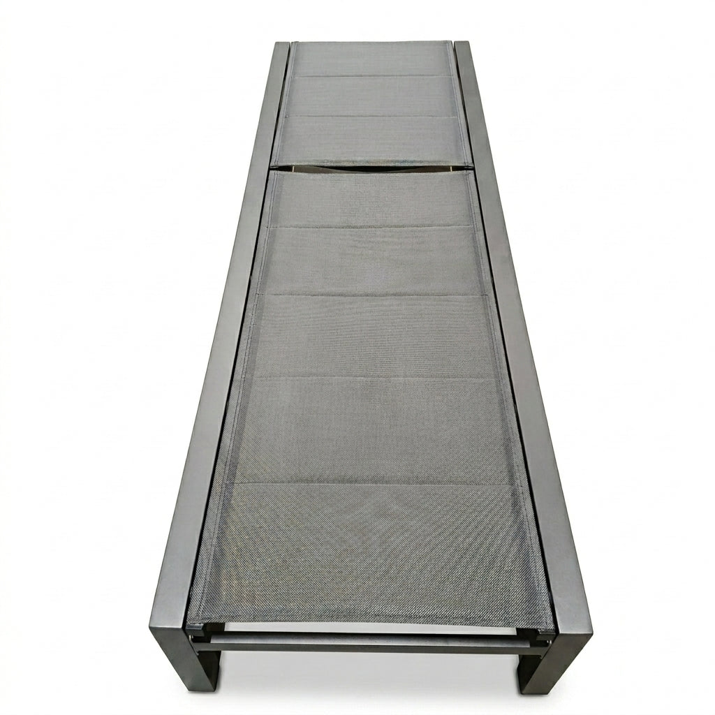 Leżak Ogrodowy Basenowy Aluminium Pianka Miękka Szybkoscnąca 190x65x30 cm Grafit