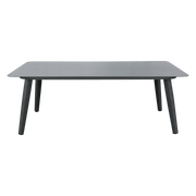 Stolik ogrodowy aluminiowy antracyt 120x60x43 cm lekki wytrzymały tarasowy