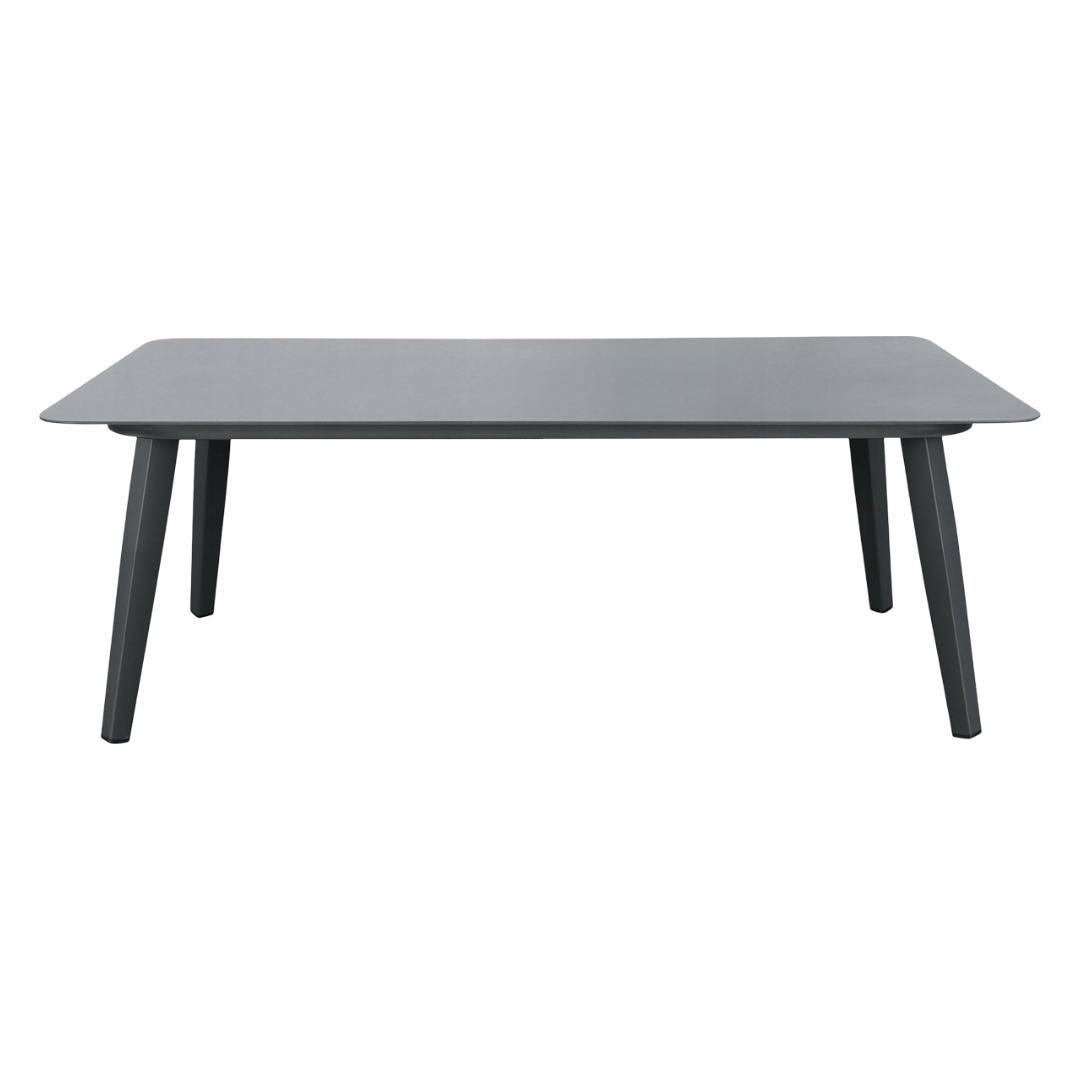 Stolik ogrodowy aluminiowy antracyt 120x60x43 cm lekki wytrzymały tarasowy