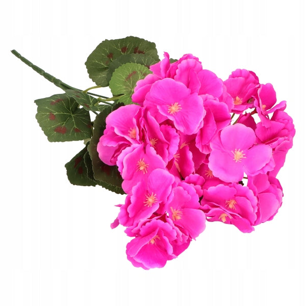 Pelargonia Sztuczna BUKIET 32 cm Realistyczna KWIAT DEKORACYJNY RÓŻOWY DUŻY