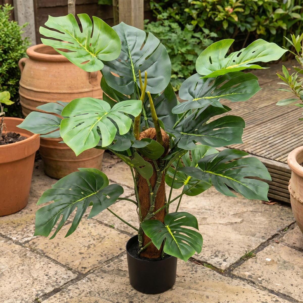 Sztuczna monstera w doniczce 70 cm zielona dekoracja do salonu i biura