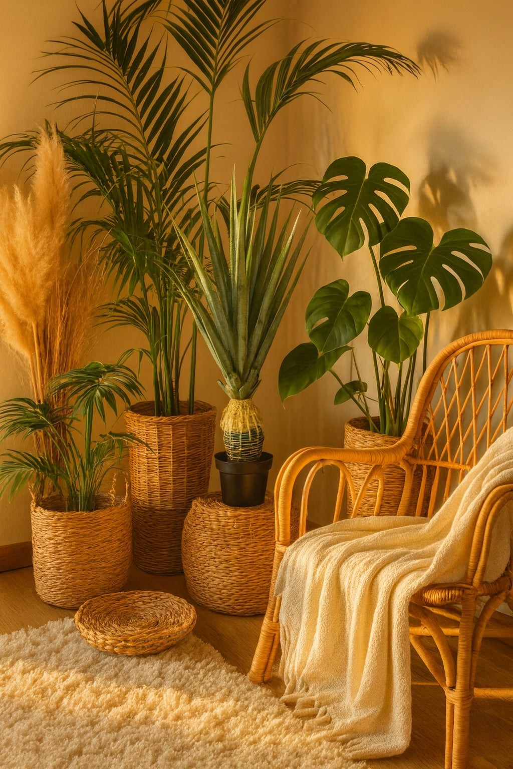Agawa Sztuczna Roślina w Doniczce Aloes 120 cm Nowoczesna Dekoracja Cykas