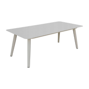 Stolik ogrodowy aluminiowy beżowy 120x60x43 cm lekki wytrzymały tarasowy