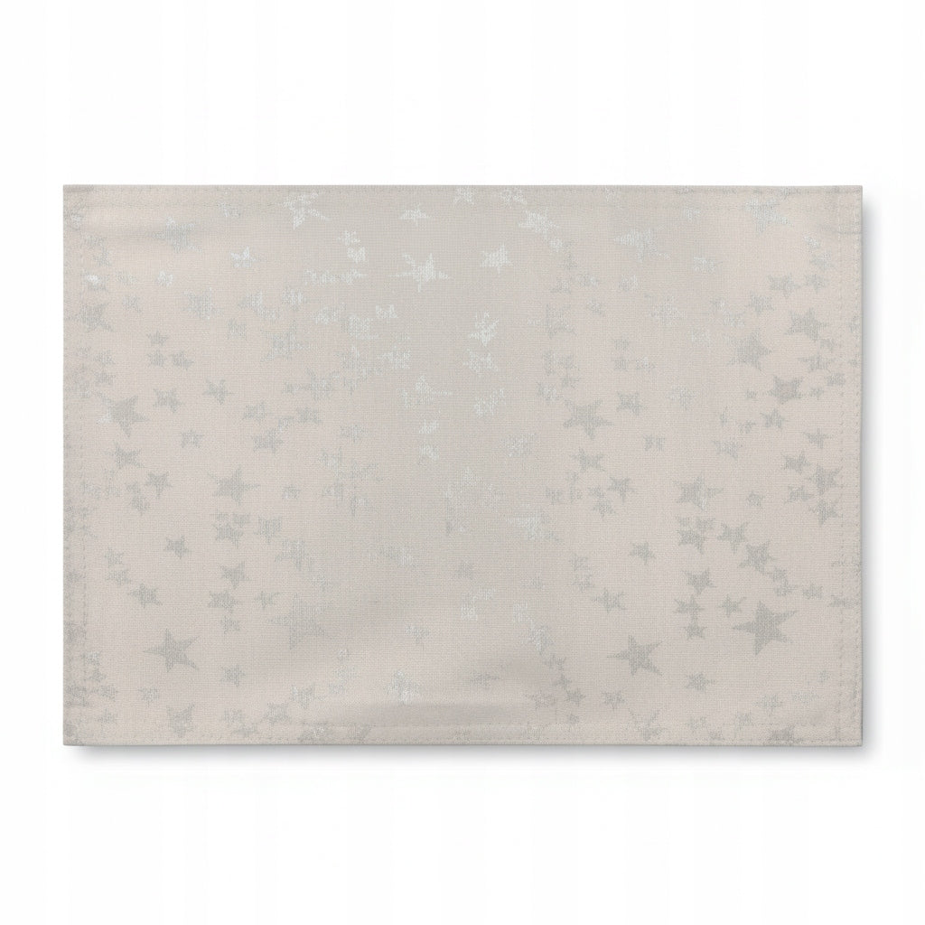Podkładka pod Talerz Srebrna Mata na stół 33x45 cm w gwiazdki dekoracyjna