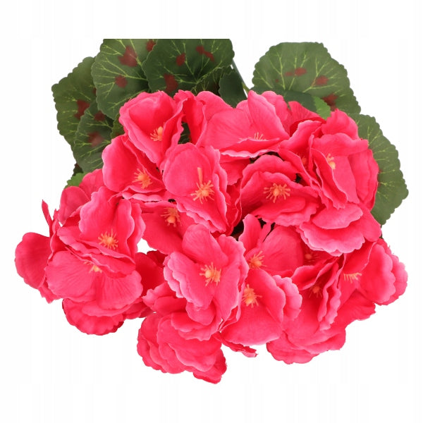 Pelargonia Sztuczna BUKIET 32 cm Realistyczna KWIAT DEKORACYJNY MALINOWY