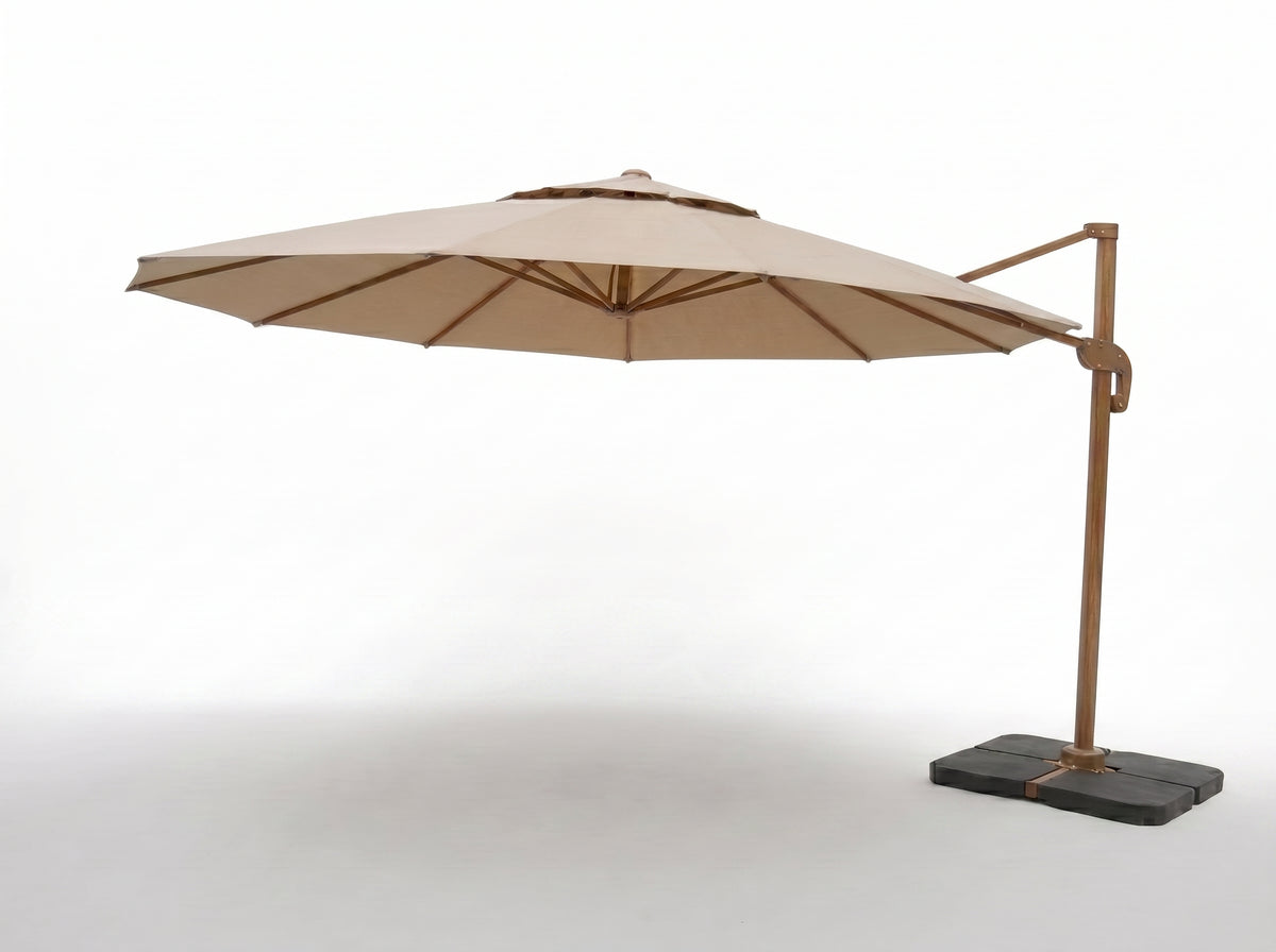 Parasol Ogrodowy  Okrągły śr.300 cm Beżowy