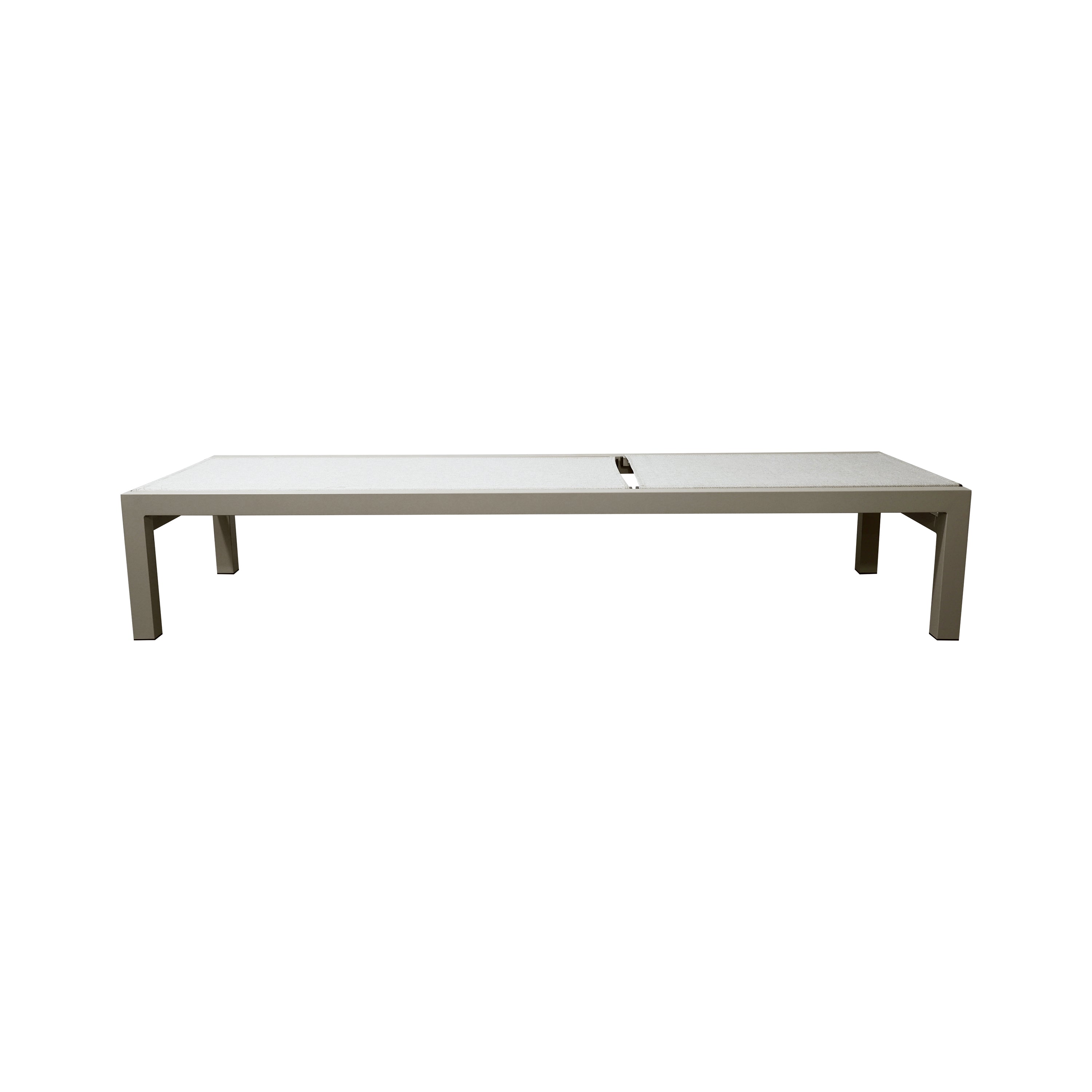 Leżak Ogrodowy Basenowy Aluminium Beżowy na Taras 190x65x30 cm
