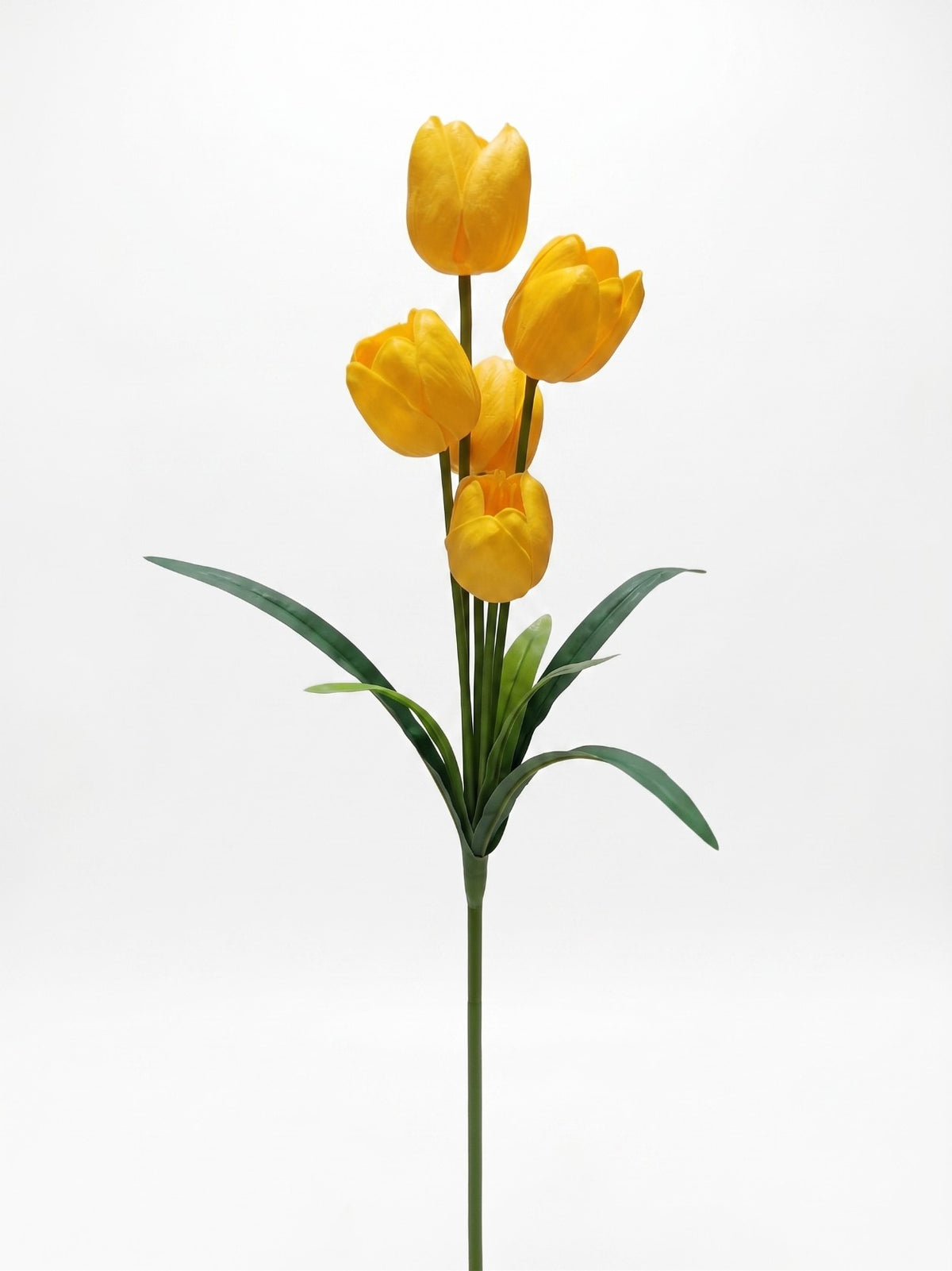 TULIPAN BUKIET TULIPANÓW SZTUCZNYCH PIANKOWYCH 53CM ŻÓŁTY