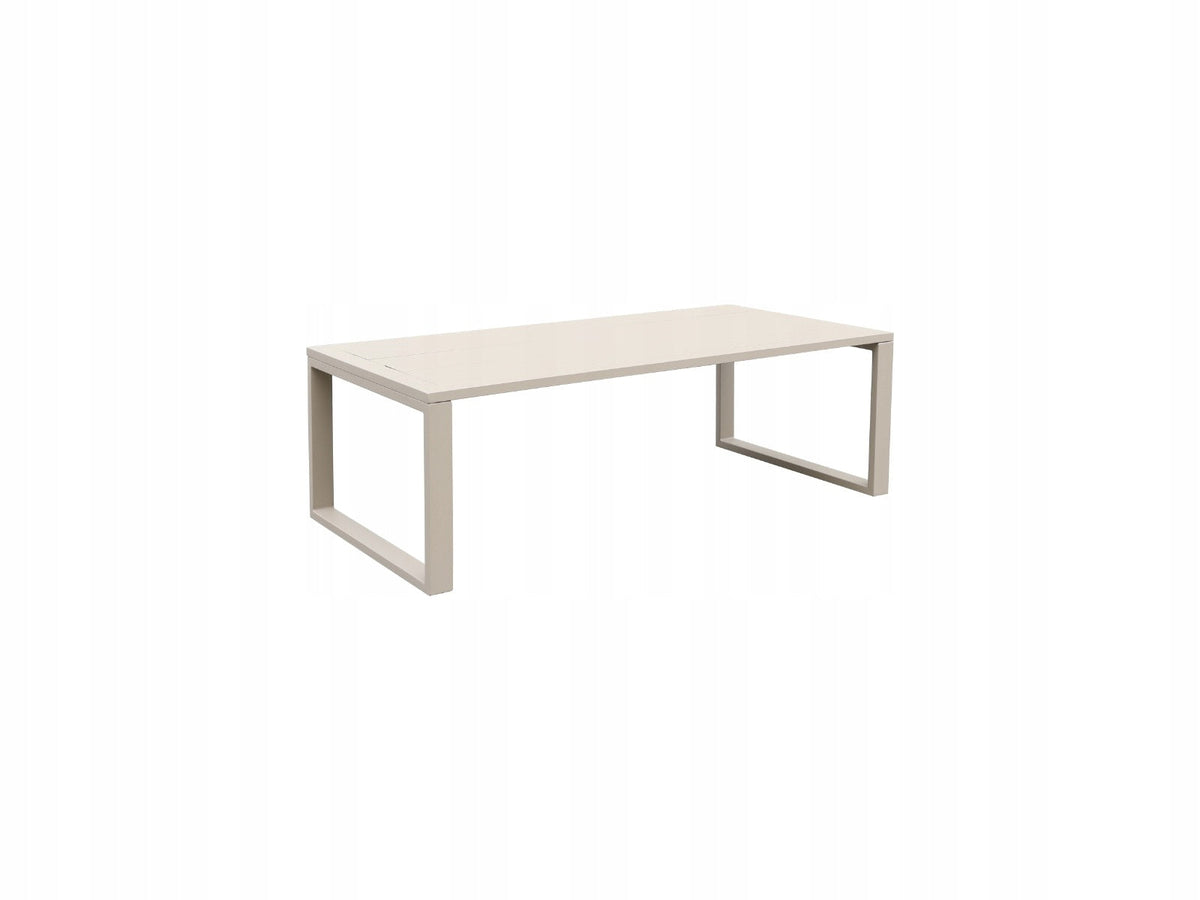 Beżowy zestaw mebli ogrodowych tarasowych 4 el. aluminiowych sofa, kanapa