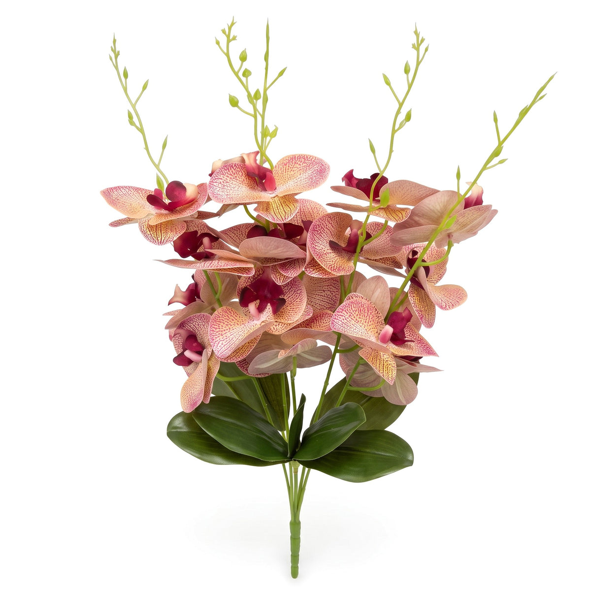 Storczyk Sztuczny Bukiet Brzoskwiniowy 59cm Orchidea 5 Gałązek Do Biura