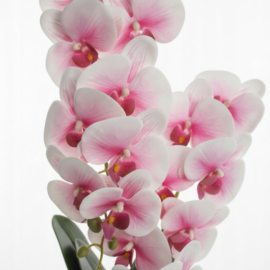 Storczyk w Doniczce Biały Różowy 58 cm Orchidea Kwiat Sztuczny Dekoracyjny