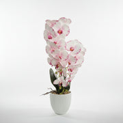Storczyk w Doniczce Biały 58 cm Orchidea Kwiat Sztuczny Doniczkowy Ozdobny